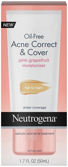 Neutrogena® Acne Correct & Cover Oil-Free Moisturizer Pink Grapefruit