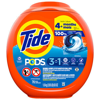 Tide PODS 32 ct or 42–76 ct (excludes 35 ct) or Tide Power PODS 25–45 ct