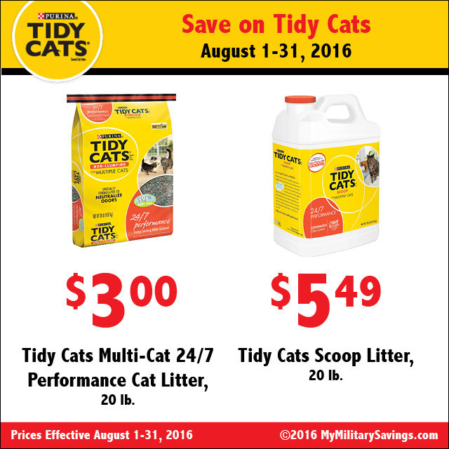 Tidy Cats August Savings