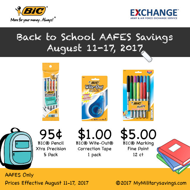 BIC_ Back to School AAFES Savings