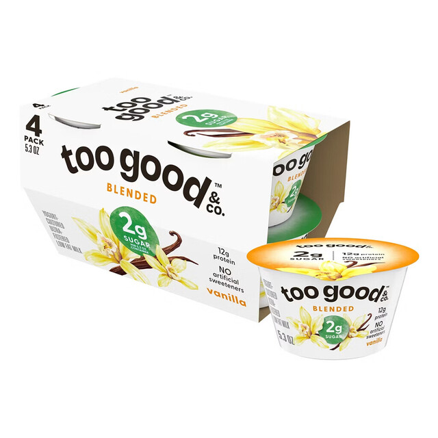 Too Good & Co.™ Low Fat Lower Sugar Vanilla Greek Yogurt 4-pk