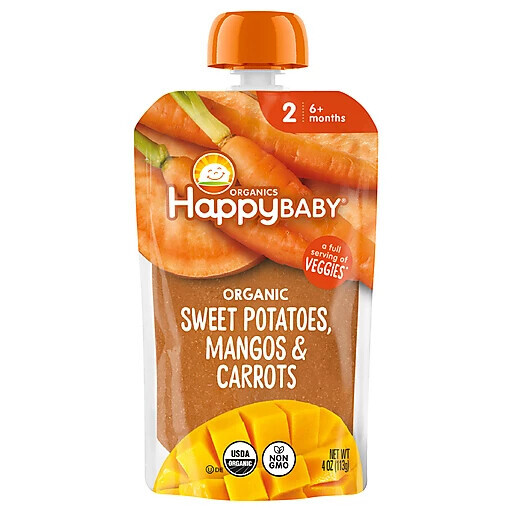 Happy Baby Organics® Sweet Potatoes, Mango & Carrots Organic Baby Food