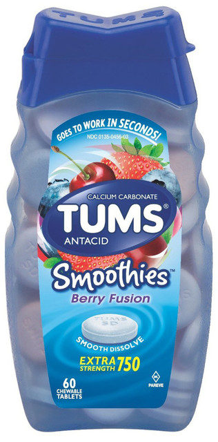 TUMS® Smoothies Antacid Chewable Tablets - Berry Fusion