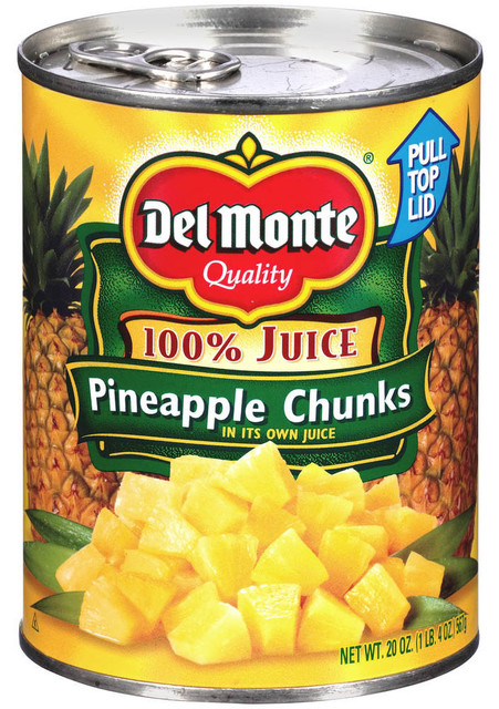 Del Monte® Pineapple Chunks in 100% Juice