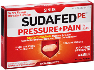 SUDAFED PE® Pressure + Pain