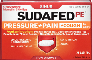 SUDAFED PE® Pressure + Pain + Cough