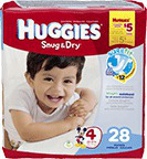 Huggies Snug N' Dry Sure Fit Diapers - Size 4