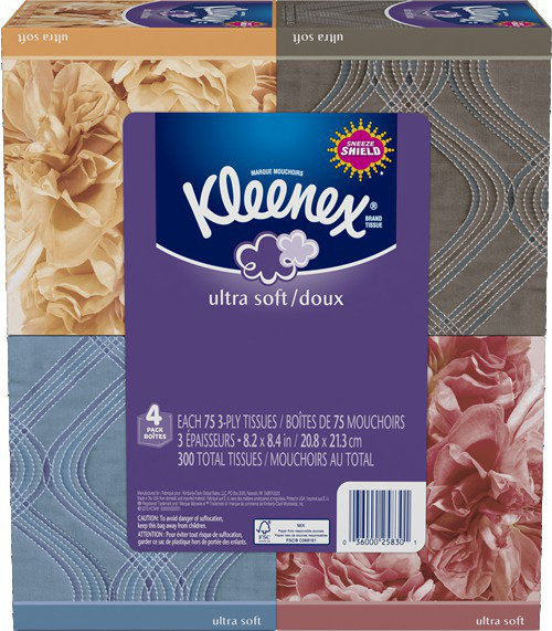 Kleenex Ultra Soft Facial Tissue 4 Pack Bundle