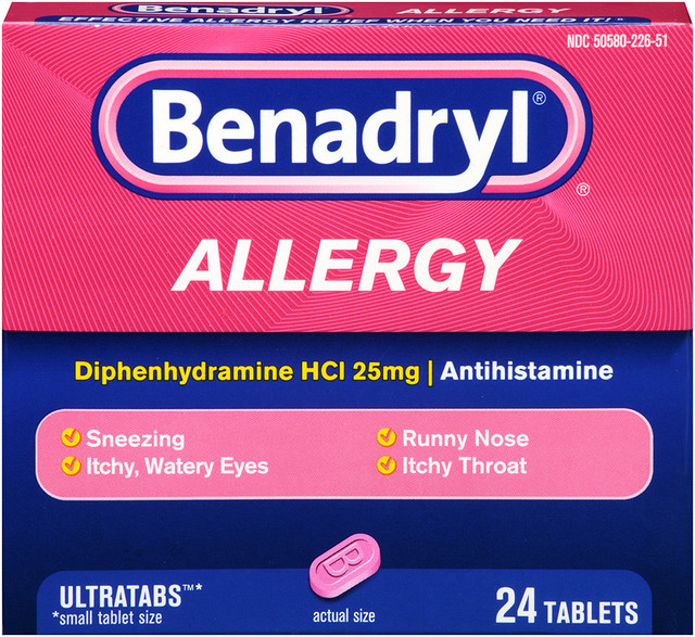 Benadryl® Allergy UltraTab™ 25 mg Tablets