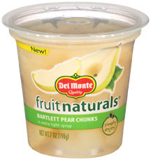 Del Monte Fruit Naturals Bartlett Pear Chunks