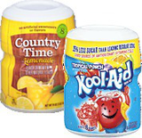 COUNTRY TIME or KOOL-AID Sugar-Sweetened Drink Mix