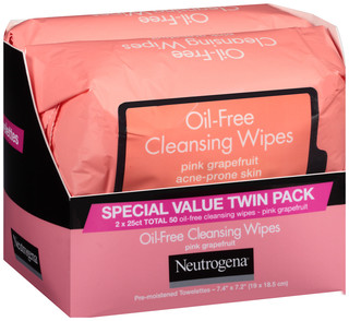 Neutrogena® Pink Grapefruit Oil-Free Cleansing Wipes Twin Pack