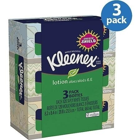 Kleenex Facial Tissue 3 Pack