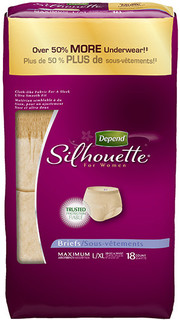 Depend Silhouette Briefs - 2 Pack