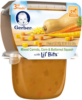 Gerber® 3rd Foods® Mixed Carrots, Corn & Butternut Squash with Lil' Bits™
