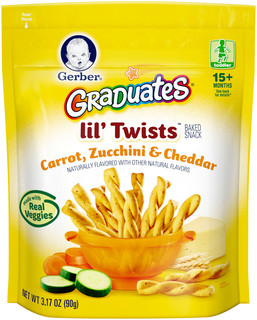 Gerber® Graduates® Lil' Twists™ Carrot, Zucchini & Cheddar Baked Snacks 