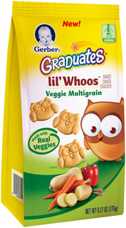 Gerber® Graduates® Lil' Whoos™ Veggie Multigrain Baked Snack Crackers 