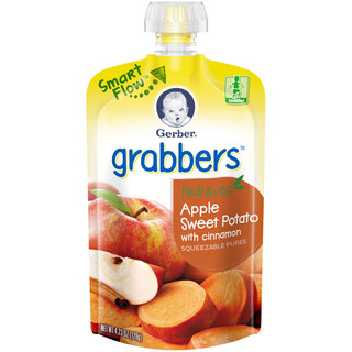 Gerber® Grabbers Fruit & Veggies Squeezable Puree, Apple Sweet Potato with Cinnamon