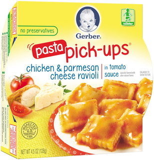 Gerber® Graduates® Pasta Pick-Ups® Chicken & Parmesan Cheese Ravioli in Tomato Sauce 