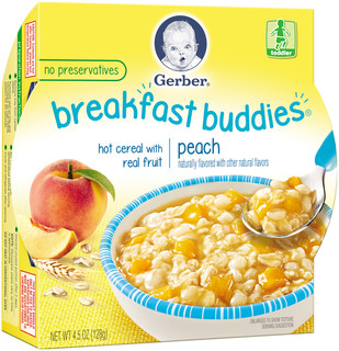 Gerber® Graduates® Breakfast Buddies® Peach Hot Cereal with Real Fruit and Whole Grain Oats