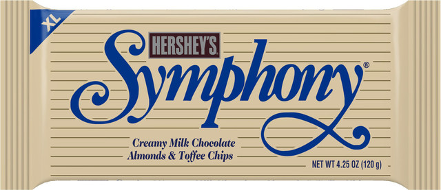 Hershey's® Symphony® Milk Chocolate with Almonds & Toffee XL Bar
