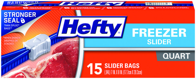 Hefty® Freezer Slider Quart Bags