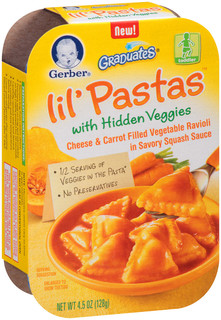 Gerber® Graduates® Cheese & Carrot Filled Ravioli lil' Pastas™ with Hidden Veggies