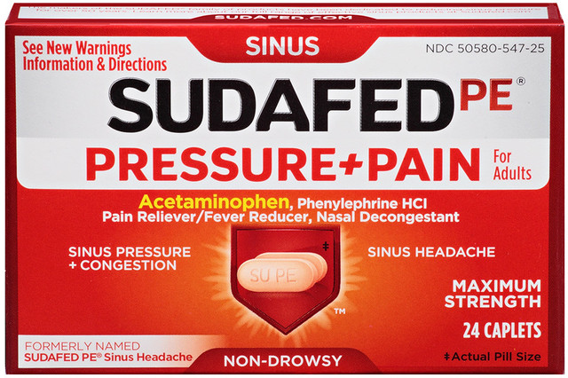 Sudafed PE® Pressure + Pain for Adults Maximum Strength Non-Drowsy
