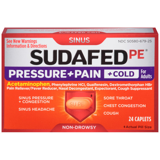 Sudafed PE® Pressure+Pain+Cold 