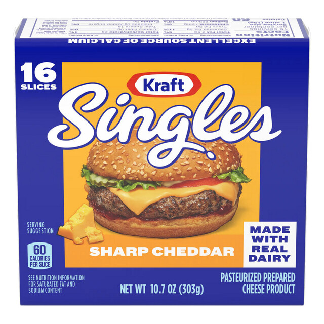 KRAFT Singles Cheddar Cheese Slices