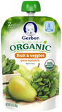 Gerber® Organic 2nd Foods® Fruit & Veggies Pear Spinach