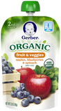 Gerber® Organic 2nd Foods® Fruit & Veggies Apples, Blueberries & Spinach