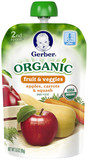 Gerber® Organic 2nd Foods® Fruit & Veggies Apples, Carrots & Squash