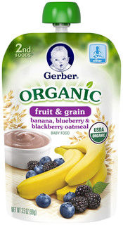 Gerber® 2nd Foods® Organic Fruit & Grain Banana, Blueberry & Blackberry Oatmeal