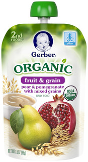 Gerber® 2nd Foods® Organic Fruit & Grain Pear & Pomegranate with Mixed Grains