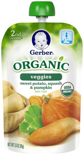 Gerber® 2nd Foods® Organic Sweet Potato, Squash & Pumpkin