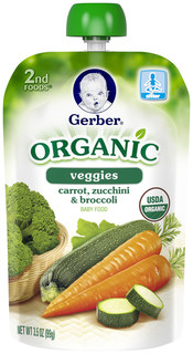 Gerber® 2nd Foods® Organic Veggies Carrot, Zucchini & Broccoli