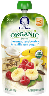 Gerber® Organic 3rd Foods® Bananas, Raspberries & Vanilla with Yogurt