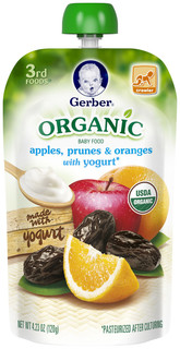 Gerber® Organic 3rd Foods® Apples, Prunes & Oranges with Yogurt