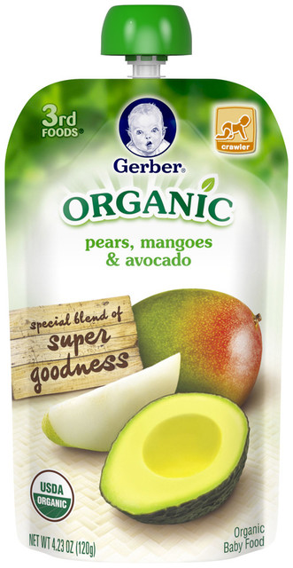 Gerber® 3rd Foods® Organic Pears, Mangoes & Avocado