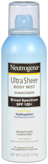 Neutrogena® Ultra Sheer Body Mist Sunscreen Broad Spectrum SPF 100+