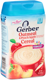 Gerber® Oatmeal & Peach Apple Cereal