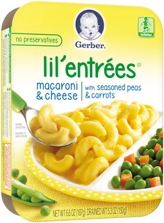 Gerber® Lil' Entrees® Macaroni & Cheese with Seasoned Peas & Carrots