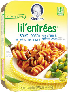 Gerber® Lil' Entrees® Spiral Pasta in Turkey Meat Sauce with Green & Yellow Beans