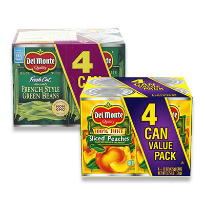 Del Monte Sliced Peaches & Cut Green Beans