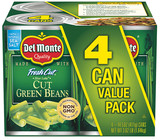 Del Monte® Cut Green Beans - 4 Can Value Pack