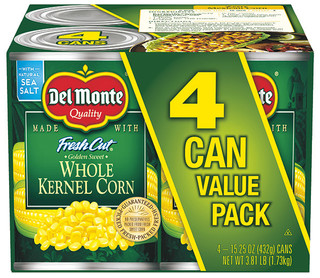 Del Monte® Whole Kernel Corn - 4 Can Value Pack