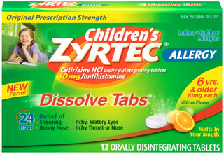 Children's Zyrtec® Allergy Dissolve Tabs™