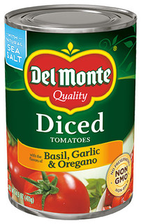 Del Monte® Diced Tomatoes with Basil, Garlic & Oregano