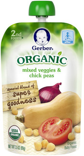 Gerber® Organic 2nd Foods® Mixed Veggies & Chick Peas